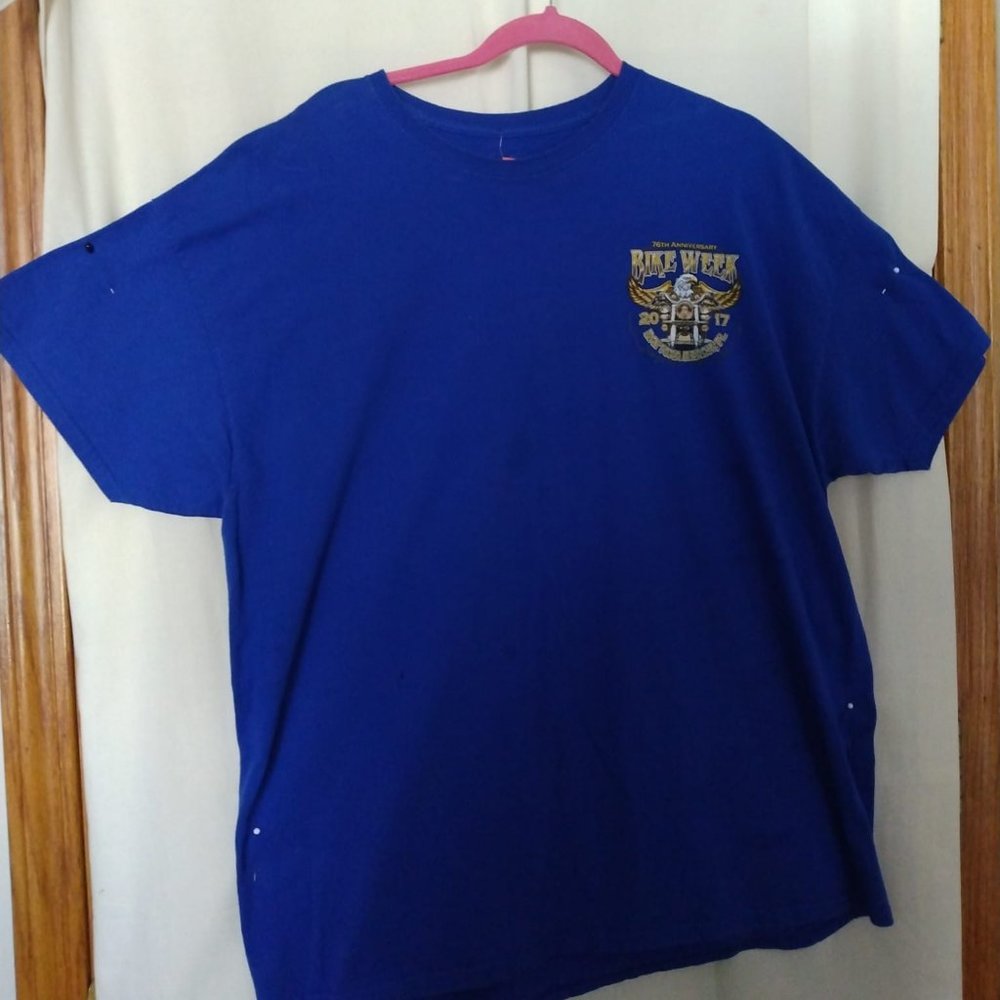 Size 2XL Men's Blue 2017 Bike Week Daytona Beach FL. Shirt